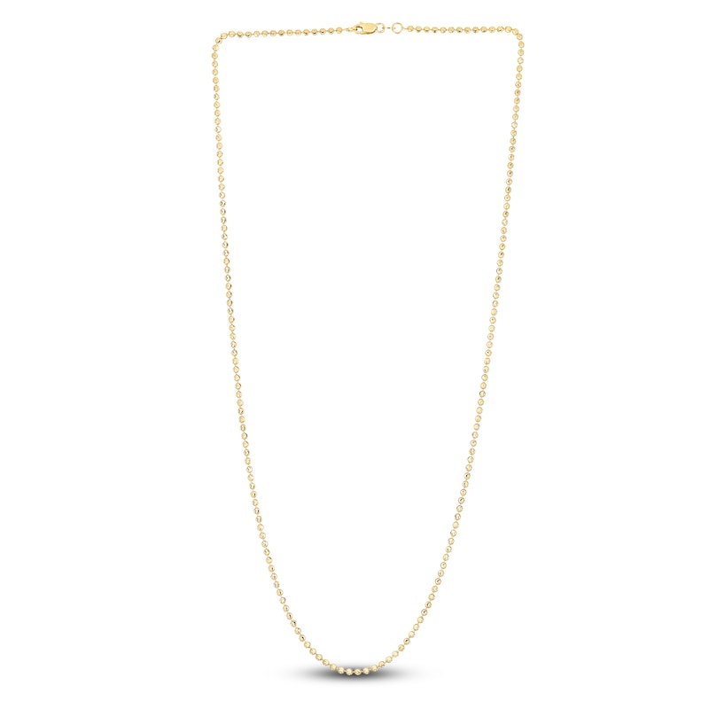 Main Image 2 of Solid Beaded Chain Necklace 14K Yellow Gold 16" 2.0mm