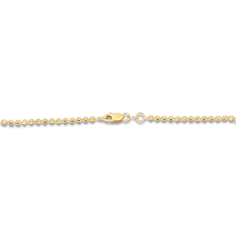 Main Image 3 of Solid Beaded Chain Necklace 14K Yellow Gold 16" 2.0mm