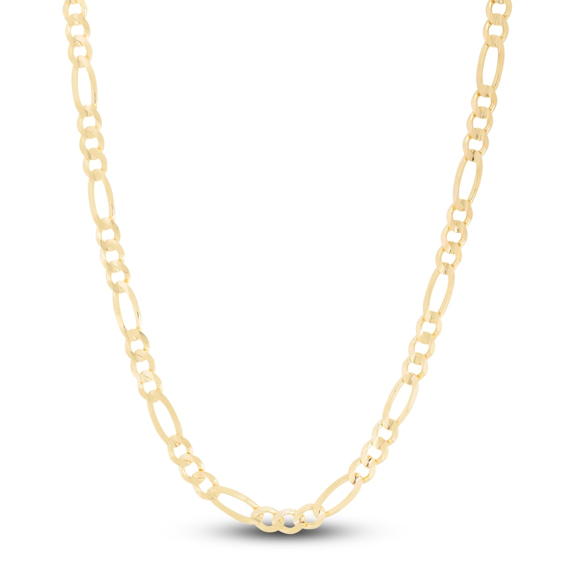 Main Image 1 of Men's Solid Figaro Chain Necklace 14K Yellow Gold 20" 7.0mm