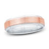 Thumbnail Image 1 of Men's Brushed Wedding Band 14K Two-Tone Gold 5.9mm