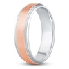 Thumbnail Image 2 of Men's Brushed Wedding Band 14K Two-Tone Gold 5.9mm