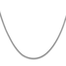 High-Polish Curb Chain Necklace Platinum 24" 3.5mm