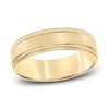 Thumbnail Image 0 of Men's Brushed Wedding Band 14K Yellow Gold 6.0mm