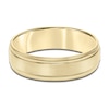 Thumbnail Image 3 of Men's Brushed Wedding Band 14K Yellow Gold 6.0mm