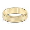 Thumbnail Image 2 of Men's Brushed Wedding Band 14K Yellow Gold 6.0mm