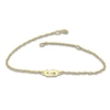 Thumbnail Image 1 of High-Polish Initial Bracelet Diamond Accents 14K Yellow Gold 7.25"