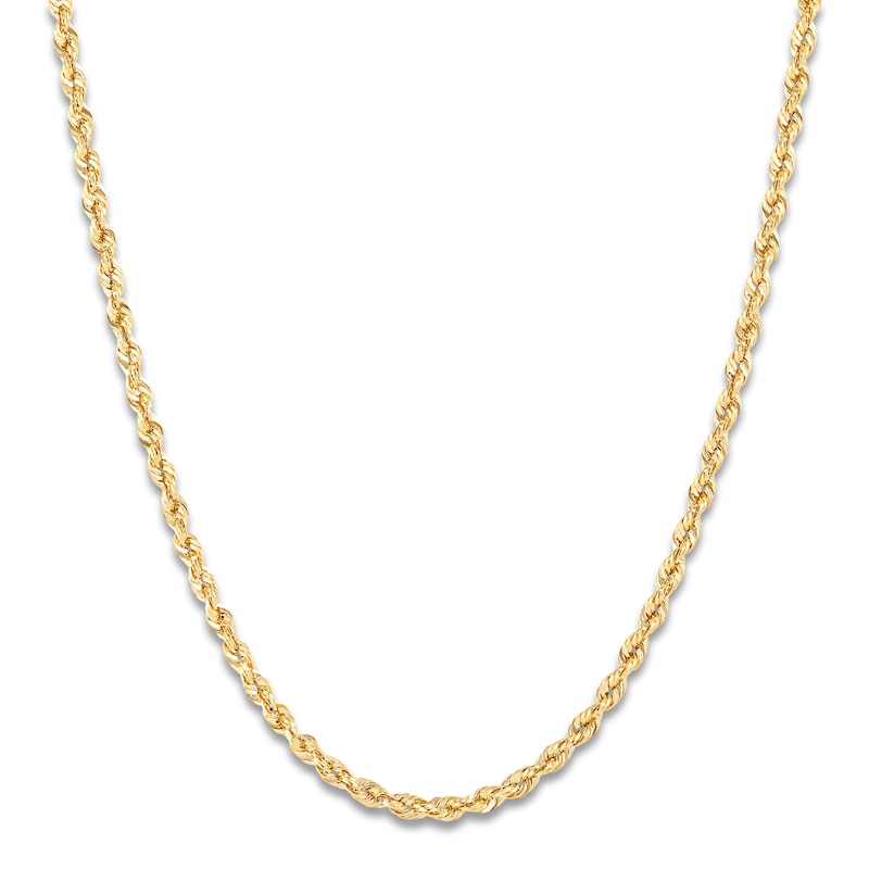 Main Image 2 of Solid Glitter Rope Necklace & Bracelet Set 14K Yellow Gold