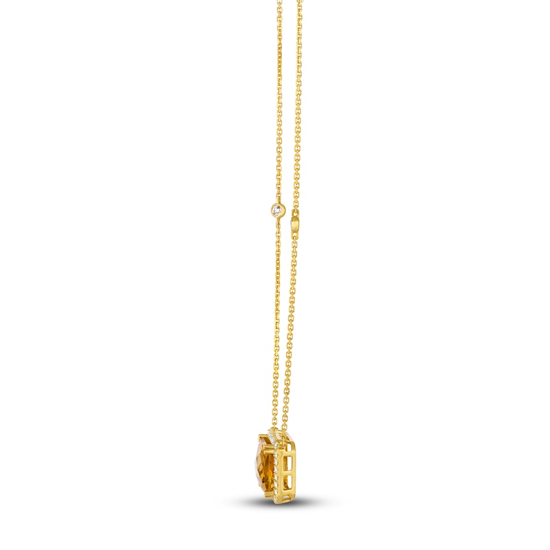 Le Vian Natural Citrine & Diamond Necklace 1/3 ct tw 14K Honey Gold