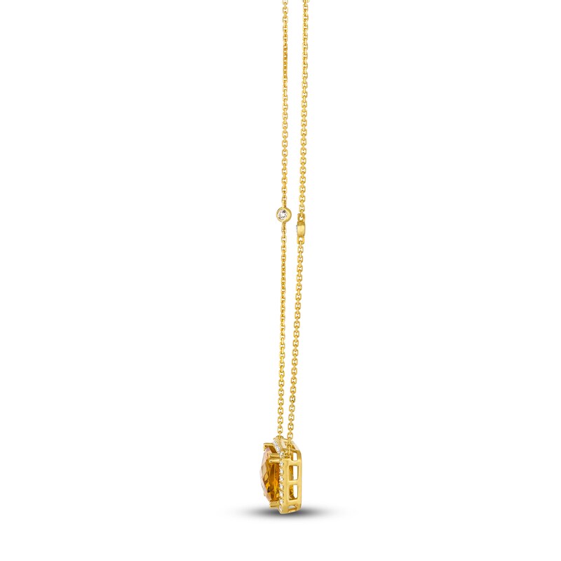 Main Image 2 of Le Vian Natural Citrine & Diamond Necklace 1/3 ct tw 14K Honey Gold