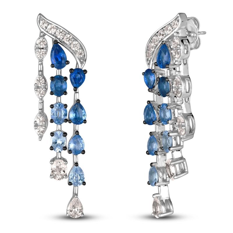 Main Image 2 of Le Vian Natural Sapphire Drop Earrings 14K Vanilla Gold