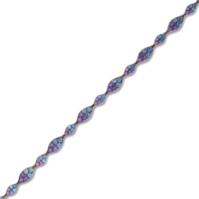 Main Image 2 of Le Vian Natural Sapphire & Amethyst Bracelet 14K Strawberry Gold