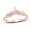 Thumbnail Image 1 of Marquise & Round-Cut Diamond Contour Anniversary Band 3/8 ct tw 14K Rose Gold
