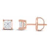 Thumbnail Image 1 of Certified Princess-Cut Diamond Solitaire Stud Earrings 1/2 ct tw 14K Rose Gold (I/I1)