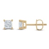 Thumbnail Image 1 of Princess-Cut Diamond Solitaire Stud Earrings 1/2 ct tw 14K Yellow Gold (I/I2)