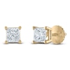 Thumbnail Image 2 of Princess-Cut Diamond Solitaire Stud Earrings 1/2 ct tw 14K Yellow Gold (I/I2)