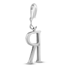 Thumbnail Image 2 of Charm'd by Lulu Frost Diamond Letter R Charm 1/10 ct tw Pavé Round 10K White Gold
