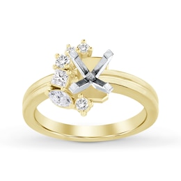 Certified Diamond Engagement Ring Setting 1/3 ct tw 14K Yellow Gold