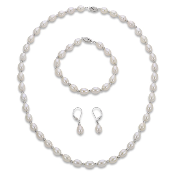 Cultured Pearl Gift Set Sterling Silver