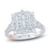 Thumbnail Image 1 of Pnina Tornai Princess-Cut Quad Diamond Halo Engagement Ring 2-1/3 ct tw 14K White Gold