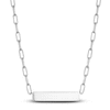 Thumbnail Image 3 of Diamond Horizontal Bar Paperclip Necklace 1/5 ct tw Sterling Silver 16"