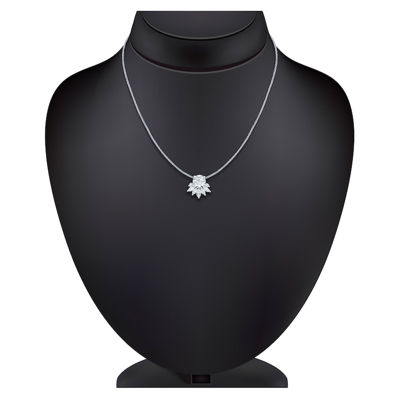 Main Image 4 of Pnina Tornai Lab-Grown Diamond Spray Necklace 4 ct tw 14K White Gold 18"