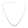 Thumbnail Image 1 of Pnina Tornai Round & Emerald-Cut Lab-Grown Diamond Riviera Necklace 11-3/4 ct tw 14K White Gold 17.75"