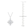 Thumbnail Image 4 of Baguette & Round-Cut Lab-Grown Diamond Snowflake Necklace 1 ct tw 14K White Gold 18"