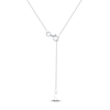 Thumbnail Image 5 of Baguette & Round-Cut Lab-Grown Diamond Snowflake Necklace 1 ct tw 14K White Gold 18"