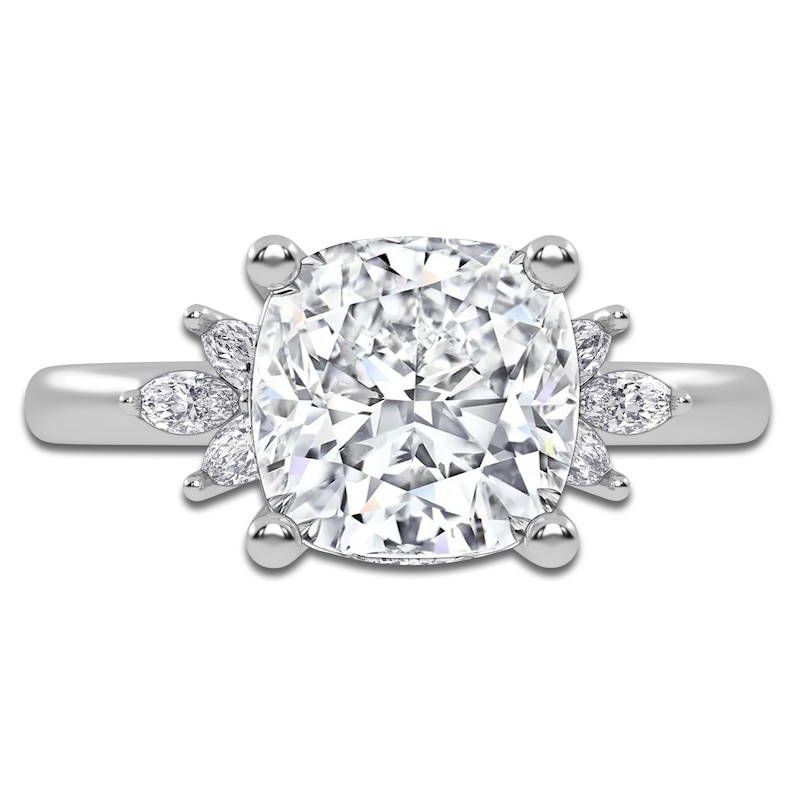 Main Image 3 of Cushion-Cut Created By Jared Studio Lab-Grown Diamond Engagement Ring 3-1/6 ct tw 14K White Gold