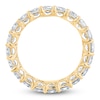 Thumbnail Image 2 of Certified Emerald-Cut Diamond Eternity Band 5-3/4 - 6-7/8 ct tw 14K Yellow Gold