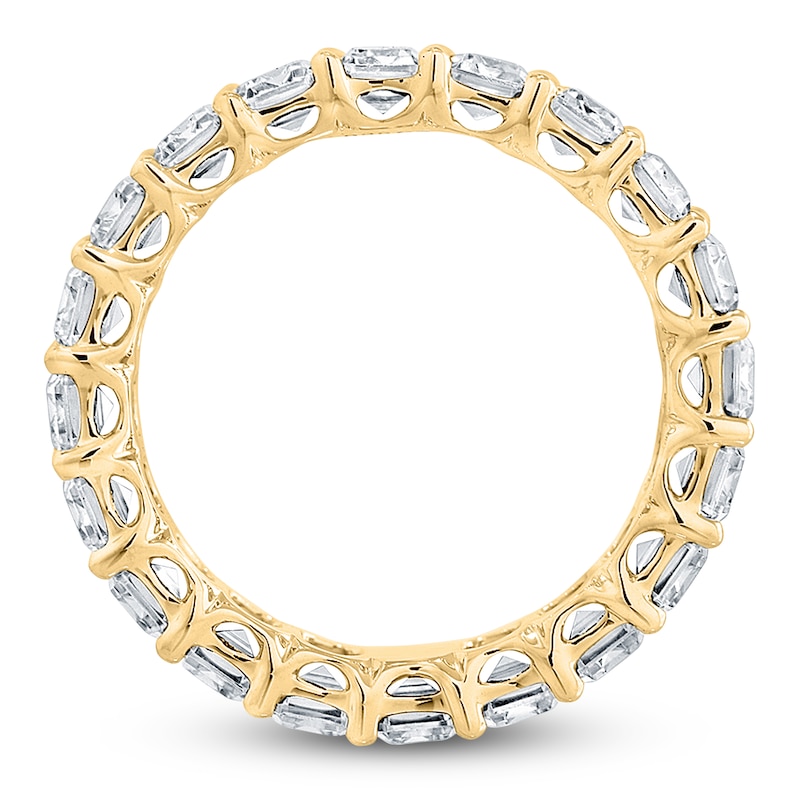Main Image 2 of Certified Emerald-Cut Diamond Eternity Band 5-3/4 - 6-7/8 ct tw 14K Yellow Gold