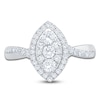 Thumbnail Image 3 of Brilliant Moments Multi-Diamond Marquise Halo Engagement Ring 3/4 ct tw 14K White Gold