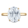 Thumbnail Image 3 of Oval-Cut Lab-Grown Diamond Solitaire Plus Engagement Ring 3-1/8 ct tw 18K Yellow Gold (VS2/F)