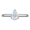 Thumbnail Image 3 of Pear-Shaped Lab-Grown Diamond Solitaire Plus Engagement Ring 1/2 ct tw Platinum (VS2/F)