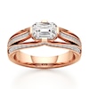 Thumbnail Image 1 of J'Lure Lab-Grown Diamond Imperial-Emerald Step-Cut Engagement Ring 1-3/8 ct tw 18K Rose Gold
