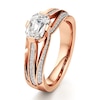 Thumbnail Image 4 of J'Lure Lab-Grown Diamond Imperial-Emerald Step-Cut Engagement Ring 1-3/8 ct tw 18K Rose Gold