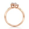 Thumbnail Image 2 of J'Lure Lozenge Step-Cut Lab-Created Diamond Half-Halo Engagement Ring 1 ct tw 18K Rose Gold