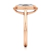 Thumbnail Image 3 of J'Lure Lozenge Step-Cut Lab-Created Diamond Half-Halo Engagement Ring 1 ct tw 18K Rose Gold