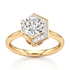 Thumbnail Image 1 of J'Lure Hexagon Brilliant-Cut Lab-Grown Diamond Half-Halo Engagement Ring 2 ct tw 18K Yellow Gold