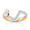 Thumbnail Image 1 of J'Lure Leaf Step-Cut Lab-Grown Diamond Contour Wedding Band 3/4 ct tw 18K Yellow Gold