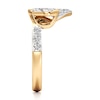 Thumbnail Image 3 of J'Lure Leaf Step-Cut Lab-Grown Diamond Contour Wedding Band 3/4 ct tw 18K Yellow Gold