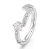 Thumbnail Image 4 of J'Lure Pentagon Brilliant-Cut Lab-Grown Diamond Contour Wedding Band 3/4 ct tw 18K White Gold
