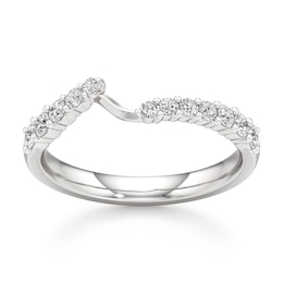 J'Lure Lab-Grown Diamond Contour Wedding Band 3/8 ct tw 18K White Gold