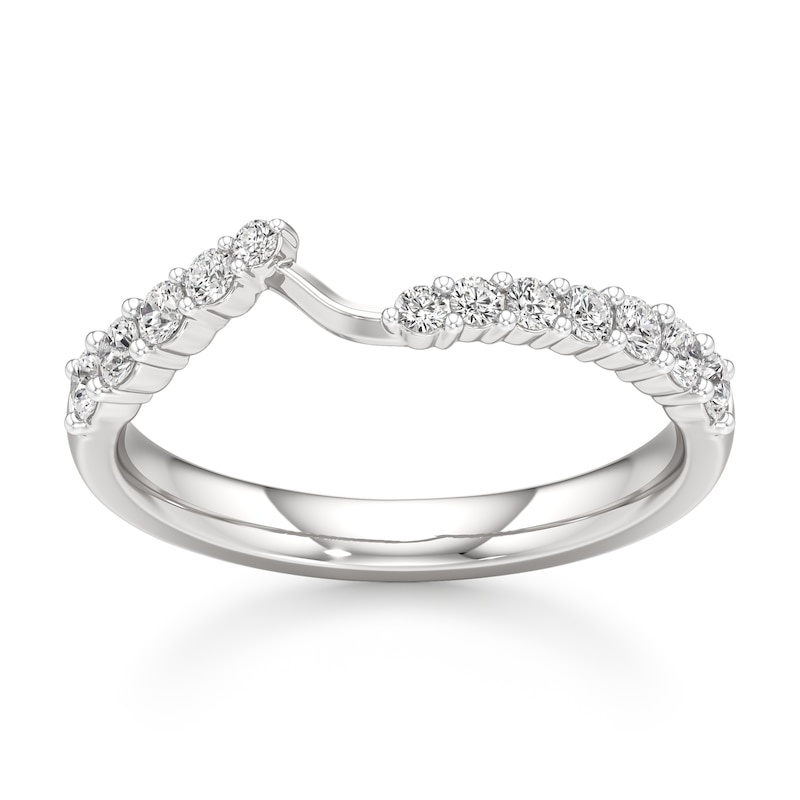 Main Image 1 of J'Lure Lab-Grown Diamond Contour Wedding Band 3/8 ct tw 18K White Gold