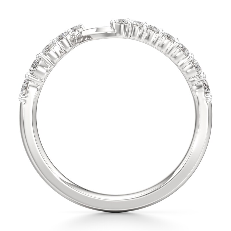 Main Image 2 of J'Lure Lab-Grown Diamond Contour Wedding Band 3/8 ct tw 18K White Gold