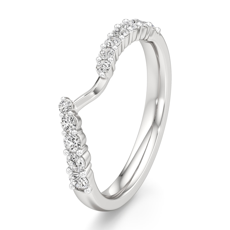 Main Image 4 of J'Lure Lab-Grown Diamond Contour Wedding Band 3/8 ct tw 18K White Gold