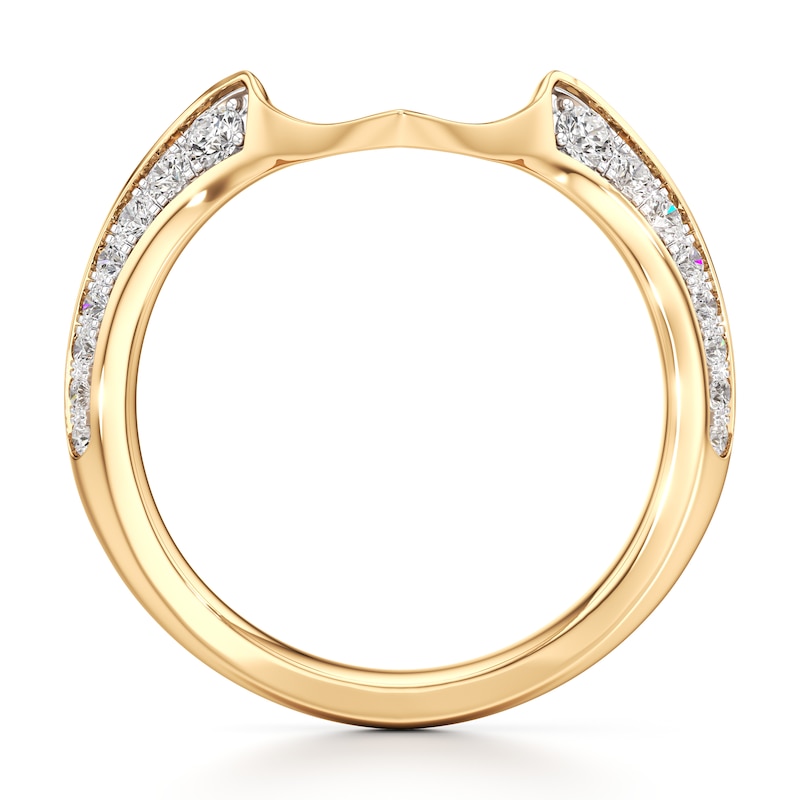 Main Image 2 of J'Lure Lab-Created Diamond Contour Wedding Band 1/5 ct tw 18K Yellow Gold