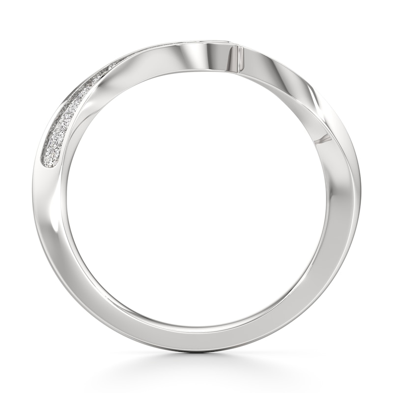 Main Image 2 of J'Lure Lab-Grown Diamond Contour Wedding Band 1/8 ct tw 18K White Gold