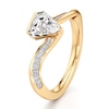 Thumbnail Image 4 of J'Lure Shield Step-Cut Lab-Grown Diamond Bypass Engagement Ring 1-1/6 ct tw 18K Yellow Gold