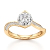 Thumbnail Image 1 of J'Lure Octagon Step-Cut Lab-Created Diamond Bypass Engagement Ring 2-1/6 ct tw 18K Yellow Gold
